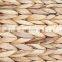HBK supermarket woven plastic rectangular synthetic seagrass water hyacinth tray leaf carry rattan wicker drawer storage basket