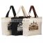 Wax Women's Canvas Bag Bolsa De Compras Sublimation Organic Cotton Canvas Shoulder Tote Bag with Zipper