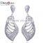 Latest Fashion Luxury Micro Pave Setting Cubic Zirconia Piercing Drop Earrings