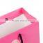 Accept custom made glossy pink luxury Paper Shopping Bags, Paper gift bags