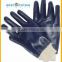 blue nitrile coated knit wrist gloves