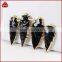 3.5~4.5 Inch Large long gold electroplated black obsidian arrowhead pendants jasper arrow head pendants