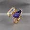 New fashion agate druzy geodel ring with natural gemstone for women girl jewellery