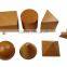 Promotional Wooden Educational Toys 7pcs beechwood 3D Geometry Box Set