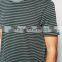 strips short sleeves O-collar men long casual t-shirt OEM service