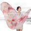 New 2016 Fashion Soft Thin Chiffon Silk Scarf Women artificial flowers printed Scarves Long Wrap Pashmina shawl