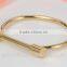 Polished Jewelry bracelet titanium steel silver gold filled Horse's hoof bangles for women