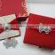 Purple silk wedding invitation box