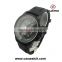 Simple style sport alloy case black silicone band men watch