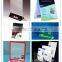 Clear acrylic sign holder with slant back