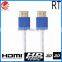 Black nylon High Speed Cable HDMI with Ethernet support 3D 4K blu-ray 2160P Gold metal plug hdmi cable