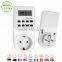 Digital LCD Programmable Switch TimerType with 8 Function Keys Europe Plug