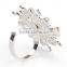 fashionable flower shape plastic pearls metal alloy napkin rings