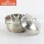 3-layer capsuled bottom kitchen ware stainless steel stockpot with s/s lid and handles