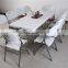 Long outdoor Plastic Granite White Folding Table