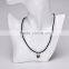 Sea Water Black Tahitian Pearl Necklace With Leather Cord