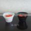 small black colored glass dessert bowls