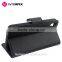 Cheap price Black PU Leather Flip Folio Kickstand Wallet Case with Wrist Strap and Card Slot for HTC Desire 626