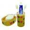 Double wall yellow plastic toothbrush holder with cheap price