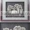 Silver Haze/Silver painted bridges Figure/Featured home silver carved paintings