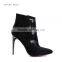 10cm high heel ankle boots pointed toe fabric botas mujer desert original us ripple boot