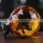 Amber Crystal Faceted Ball Glass Furniture Handle For Drawer Knob Decoration