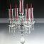 Elegant Crystal base support crystal candle holder with popular designs