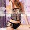 Temptlife Brand hot selling temptation two piece sexy black lingerie bodystocking