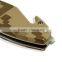 Pocket Knife with black coated Blade& camouflage coating on aluminum handle