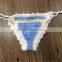 blue color hand made crochet sexy bikini brazil style
