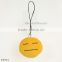 5.5cm Emoji Emoticon Soft Stuffed PlushCute Toy Keychain Asquint Style Yellow