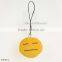 5.5cm Emoji Emoticon Soft Stuffed PlushCute Toy Keychain Asquint Style Yellow