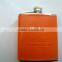 Fashion 304 stainless steel insulated leather hip flask in various capaticy