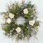 paper rose flower head wreath garland for wedding