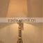 Portugal hot sale in thicken base spotted glass desk lamp with white fabric lamp shade for bedside lighting