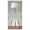 2017 hotel decorative metal and wooden floor lamp 3 legs with linen shade good for inn decor high end tripod standing lamp