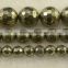 12mm round 108-faceted pyrite loose beads for sales