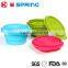 Foldable Silicone Bowl For Camping Storage Bowl With Lid