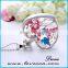 2016 Hot fashion hot Selling Real Flower Glass Bottle Locket Necklace