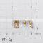 New arrival cheap price Halloween promotion gold lovely teddy bear stud earrings