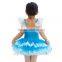 2015 shiny blue lace sleeves children costume