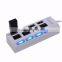 4 Ports High-Speed USB 2.0 Hub with Independent Switch and LED Indicator Lights