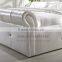 New design double bed white luxury furniture king size bed