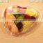 clear plastic box 300g heart shaped plastic fruit box
