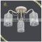 Traditional Beautiful Glass Shade Ceiling Lamp for Home and Hotel, 3 Lights Ceiling Lamp
