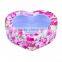 personalize heart tin box pvc window and printing lid