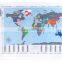 New World Map with Scratch off Flags Edition Tube Packaging Scratch travel world map