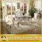 luxury 6 seaters stainless steel dining table set