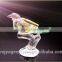 Colorful lovely crystal bird with base as nice crystal souvenir gift/corporate promotional gift