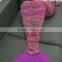 bedroom decor crochet knit colors fish design super softextile blanket cozy mermaid tail blanket with sleeves